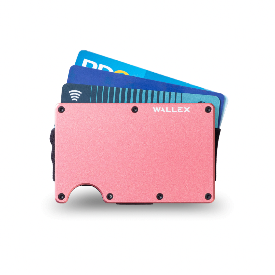 Wallex S Pastel Collection Card holder RFID blocking Wallet Cash Strap Airtag