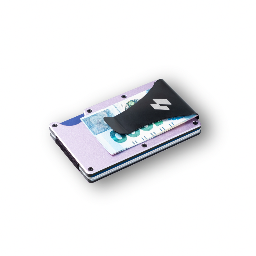 Wallex S Pastel Collection Card holder RFID blocking Wallet Cash Strap Airtag
