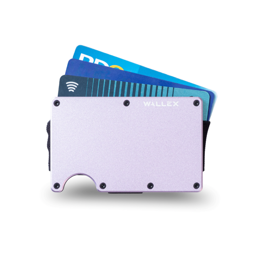Wallex S Pastel Collection Card holder RFID blocking Wallet Cash Strap Airtag