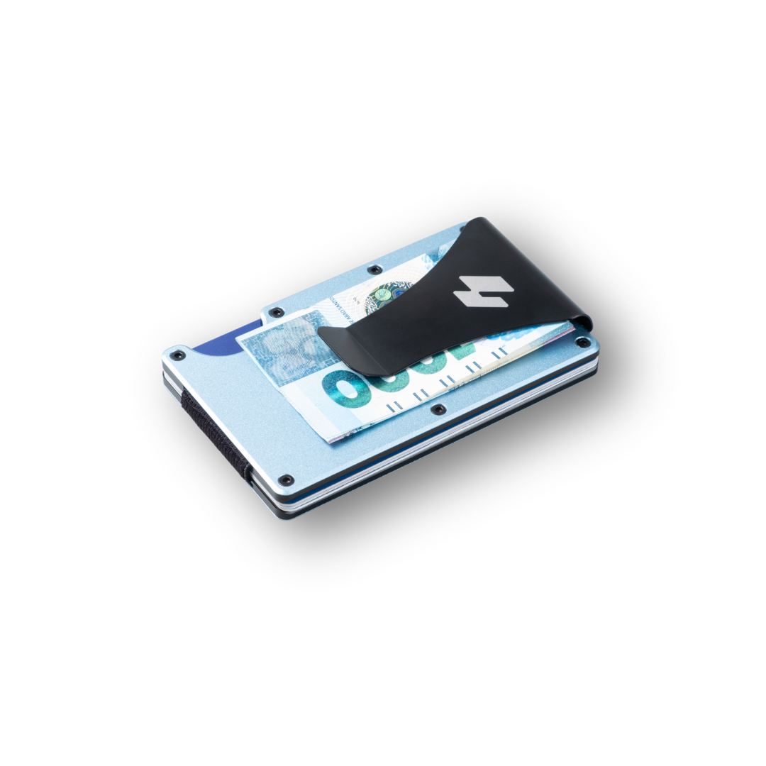 Wallex S Pastel Collection Card holder RFID blocking Wallet Cash Strap Airtag