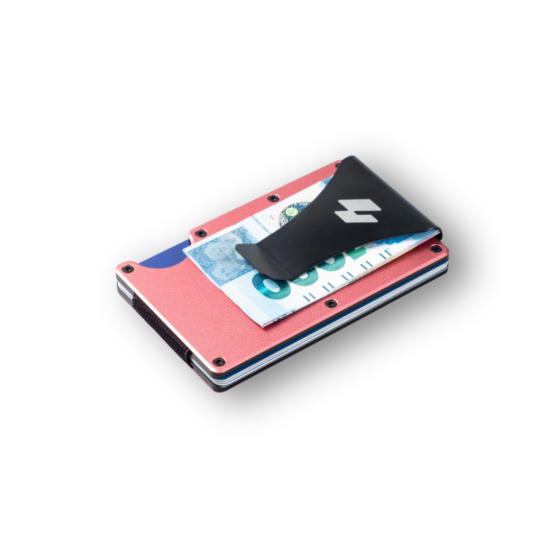 Wallex S Pastel Collection Card holder RFID blocking Wallet Cash Strap Airtag